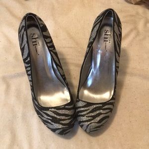 Glitter Zebra Patterned Stilettos